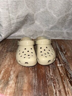 CROCS Kids Classic Clogs in Tan